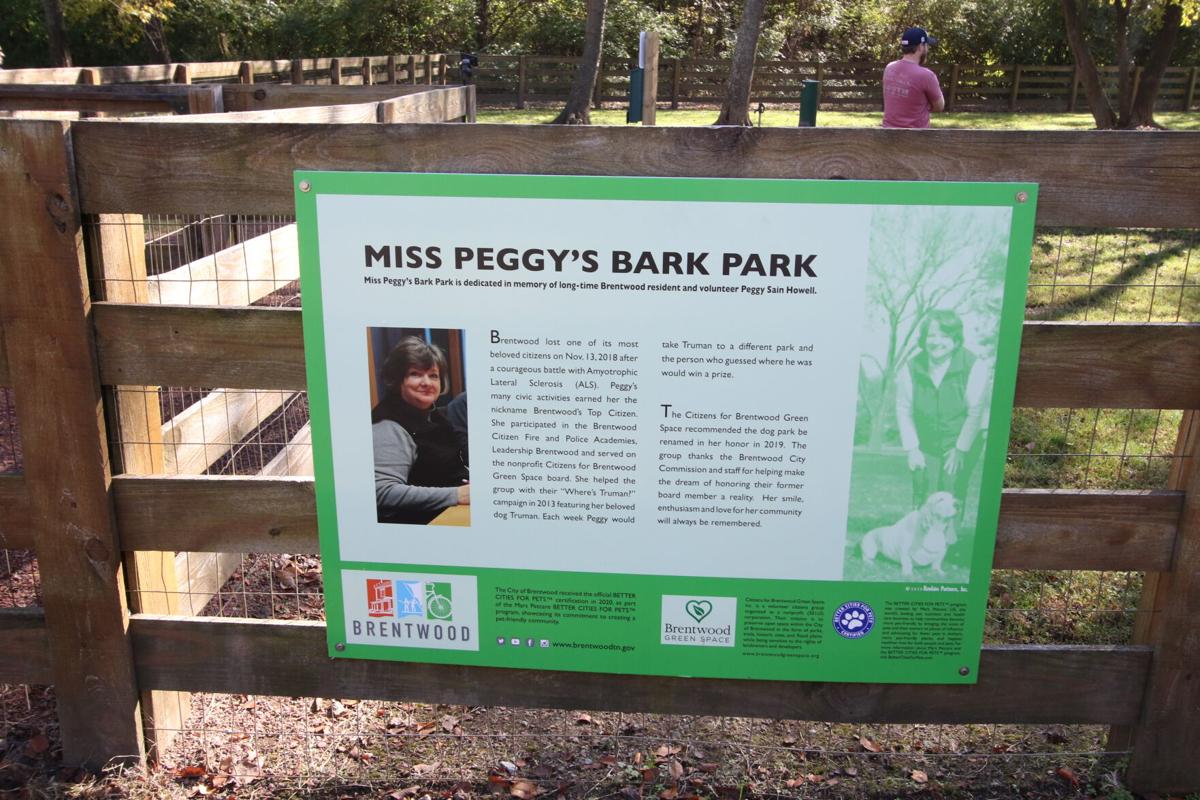 Brentwood dog park officially renamed Miss Peggy's Bark Park | Communities | williamsonherald.com