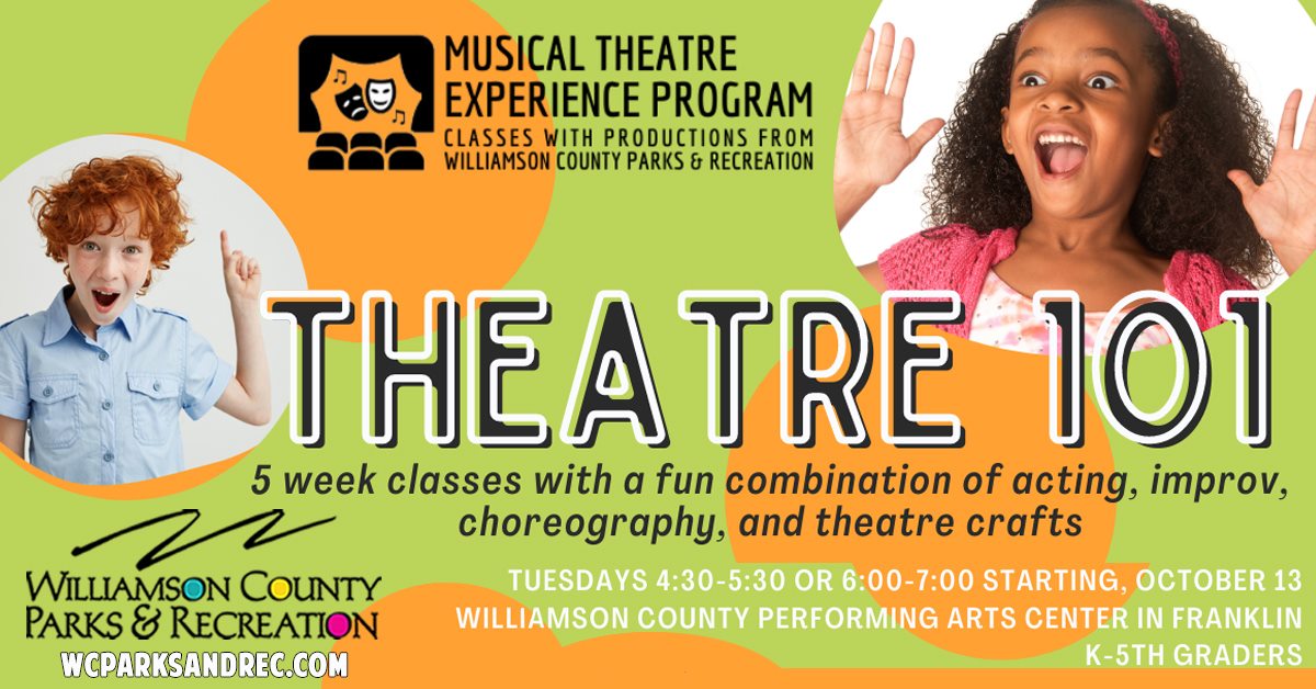 Williamson Parks and Rec Offers New Children's Theatre Program - Nashville  fun and things to do for parents and kids